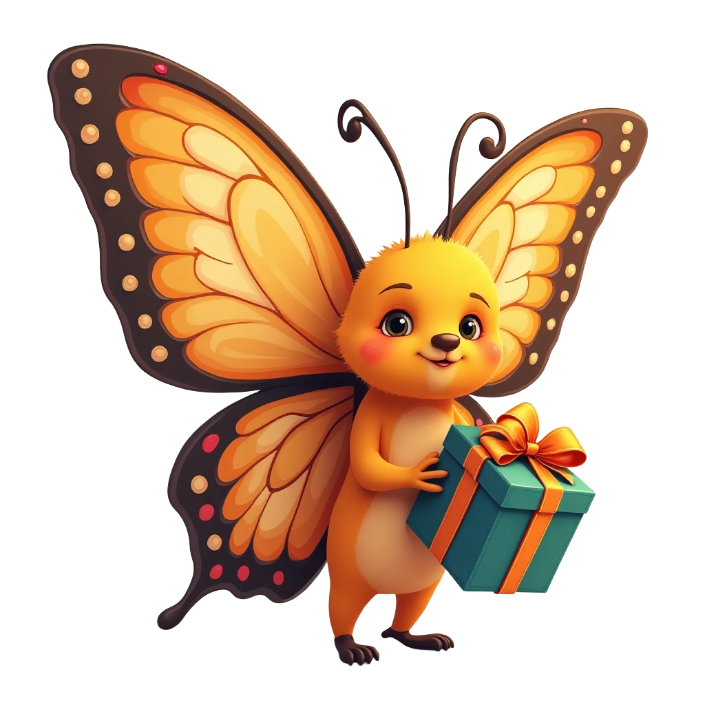 Butterfly with Gift